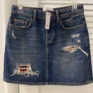 Current Elliott The 5 Pocket Mini Jean Skirt